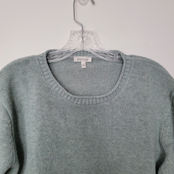 Ella Moss Roll Neck Quiet Luxury Minimalist Mint Cozy Sweater Size Small - Picture 2 of 6